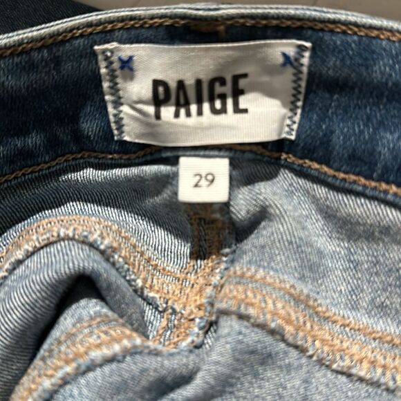 PAIGE NWT Verdugo Ankle Cropped Skinny in the color estate w/ grand hem size 29 - Picture 3 of 4